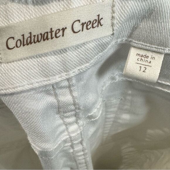 Coldwater Creek white bootcut mid rise signature jeans size 12 - Picture 6 of 8